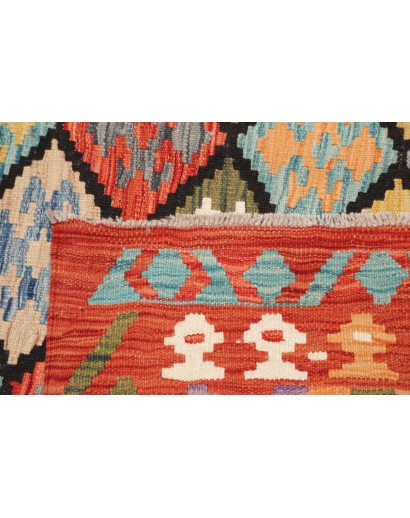 Tappeto Kilim Afghanistan marrone grigio 177x244