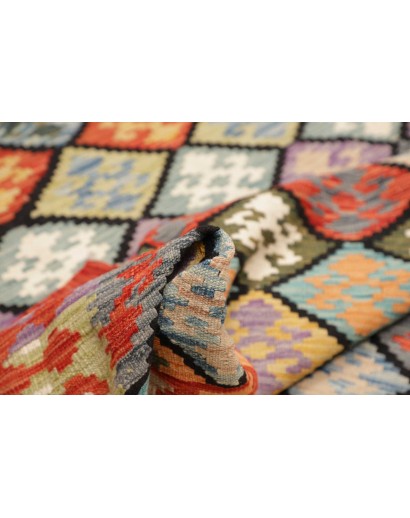 Tappeto Kilim Afghanistan marrone grigio 177x244
