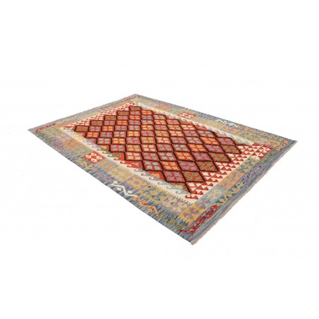 Tappeto Kilim Afghanistan marrone bianco 173x248