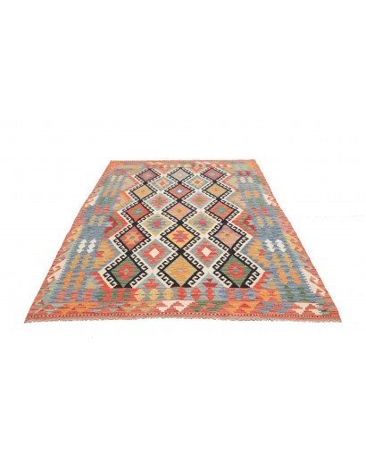 Tappeto Kilim Afghanistan marrone bianco 174x235