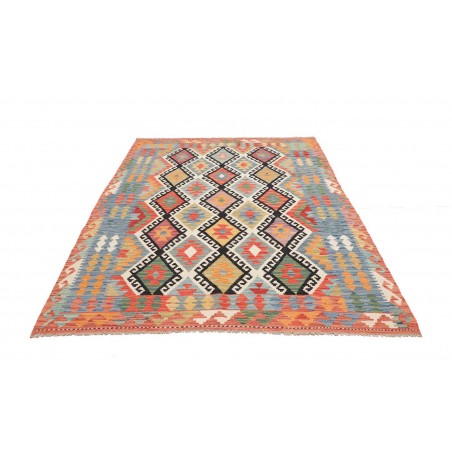 Tappeto Kilim Afghanistan marrone bianco 174x235