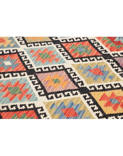 Tappeto Kilim Afghanistan marrone bianco 174x235