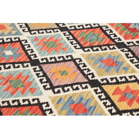 Tappeto Kilim Afghanistan marrone bianco 174x235