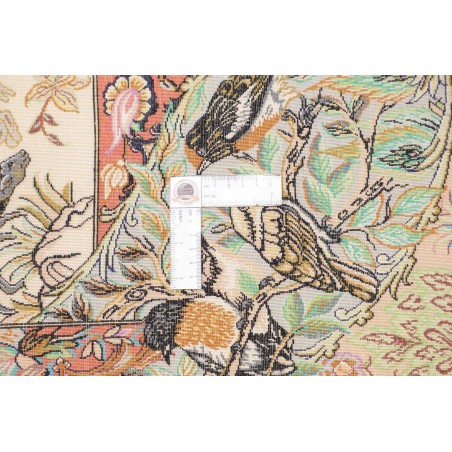 Tappeto Ghom seta Persia marrone 130x197