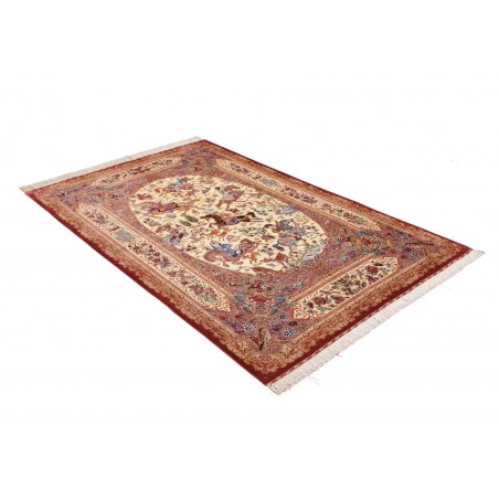 Tappeto Ghom seta Persia marrone 131x198