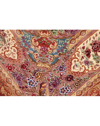 Tappeto Ghom seta Persia marrone 131x198