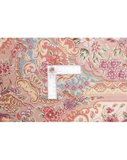 Tappeto Ghom seta Persia marrone 131x198
