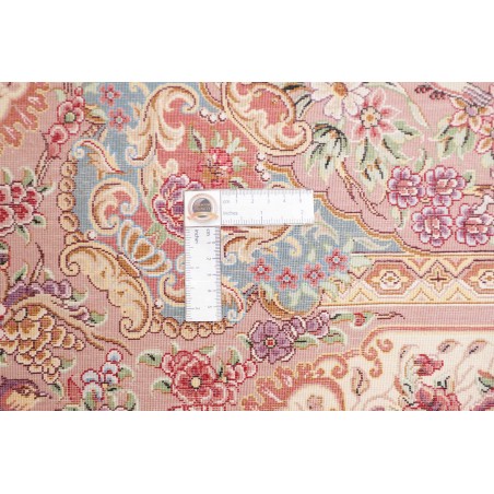 Tappeto Ghom seta Persia marrone 131x198