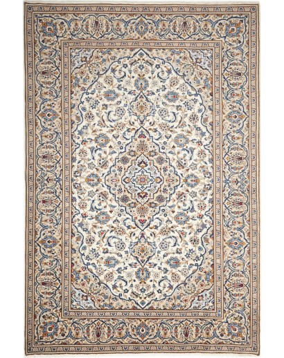 Tappeto Kashan Persia bianco grigio 200x296