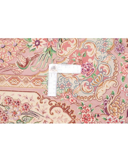 Tappeto Ghom seta Persia marrone 132x201