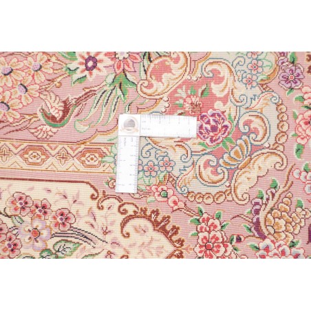 Tappeto Ghom seta Persia marrone 132x201
