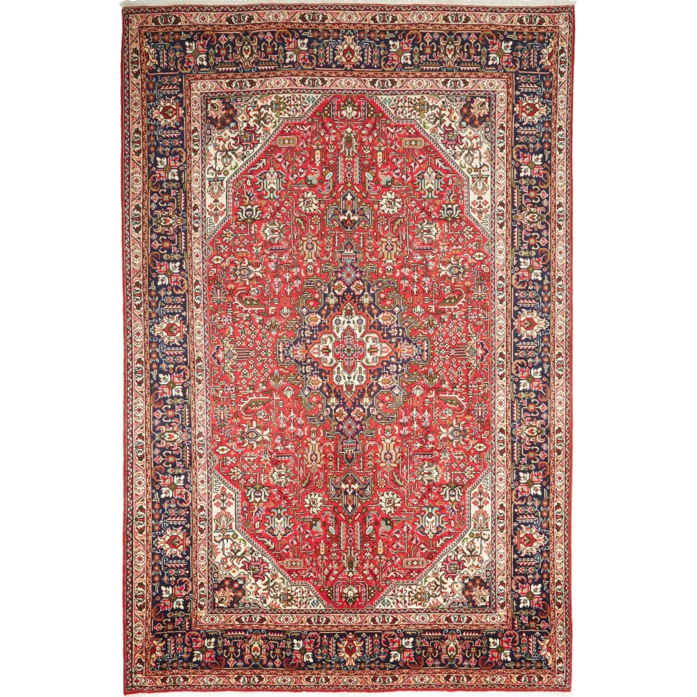 Tappeto Tabriz Persia marrone giallo 195x300 Tappeto Tabriz Persia marrone giallo 195x300