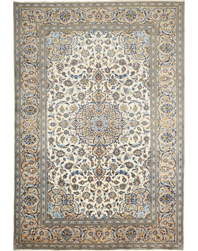 Tappeto Kashan Persia beige grigio 200x287