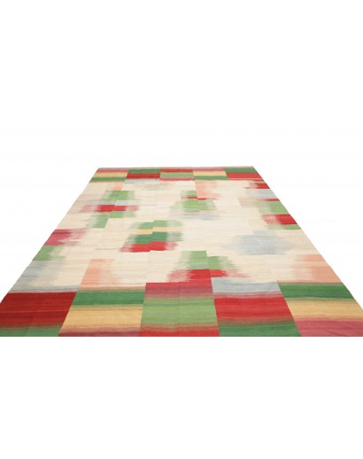 Tappeto Kilim Persia beige verde 250x352