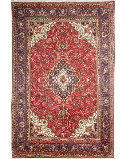 Tappeto Tabriz Persia marrone giallo 194x297