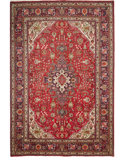 Tappeto Tabriz Persia marrone giallo 200x300
