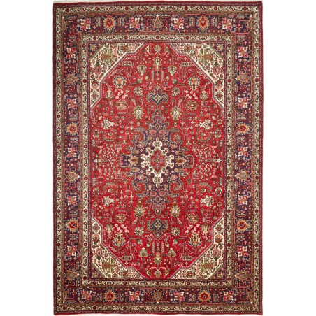 Tappeto Tabriz Persia marrone giallo 200x300