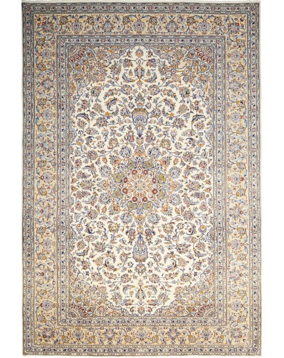 Tappeto Kashan Persia beige bianco 206x315