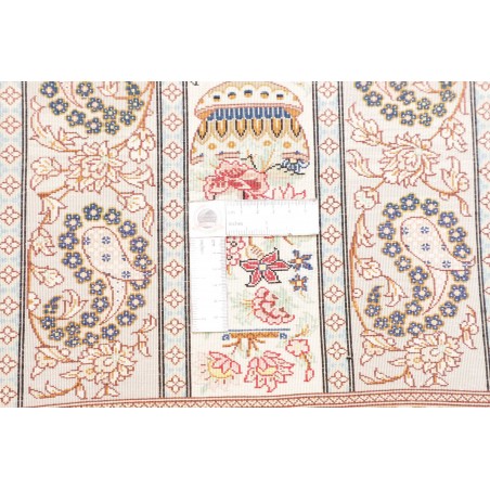 Tappeto Ghom seta Persia beige giallo 101x154