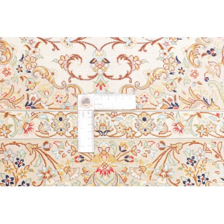 Tappeto Ghom seta Persia giallo verde 102x150