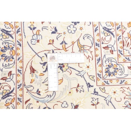 Tappeto Ghom seta Persia giallo bianco 194x250