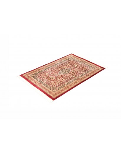 Tappeto Ghom seta Persia giallo marrone 80x117
