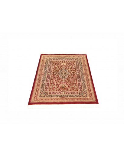 Tappeto Ghom seta Persia giallo marrone 80x117