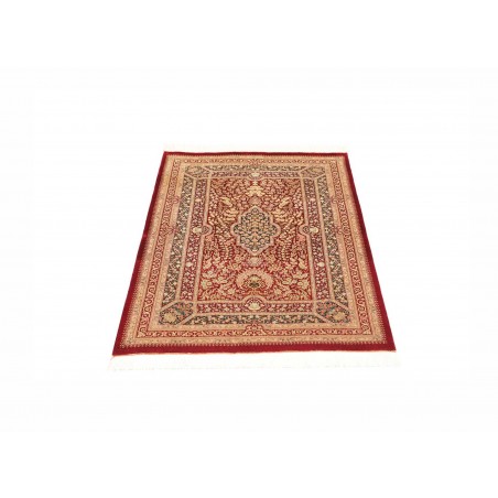 Tappeto Ghom seta Persia giallo marrone 80x117
