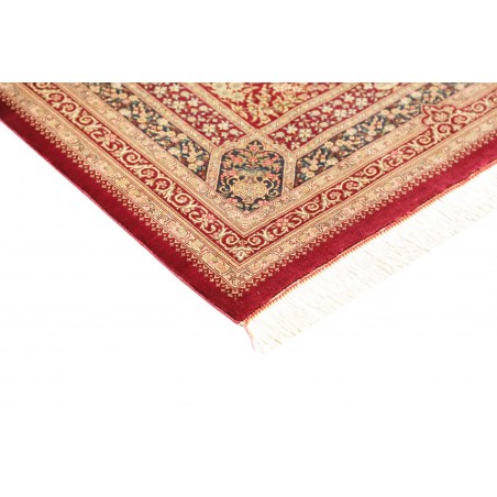 Tappeto Ghom seta Persia giallo marrone 80x117