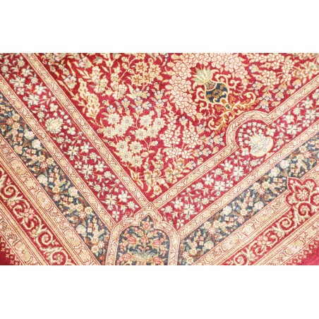 Tappeto Ghom seta Persia giallo marrone 80x117