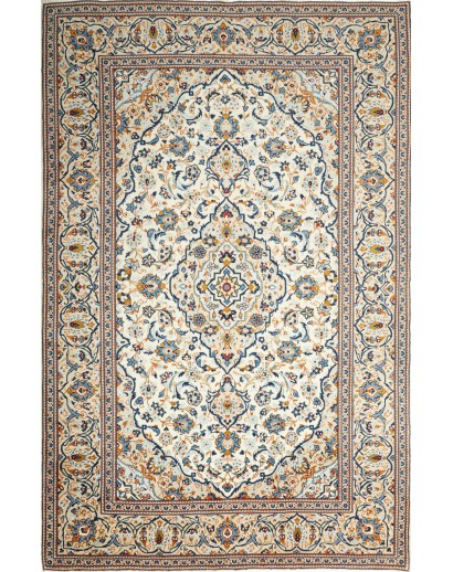 Tappeto Kashan Persia beige marrone 193x300