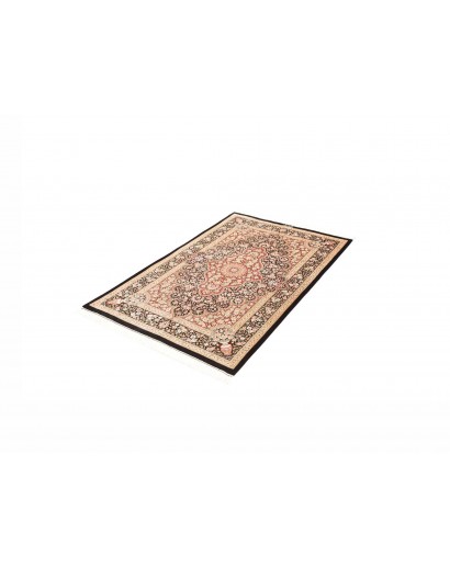 Tappeto Ghom seta Persia marrone blu 98x148