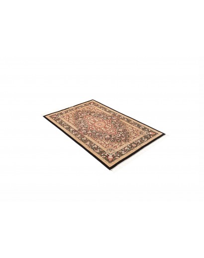 Tappeto Ghom seta Persia marrone blu 98x148
