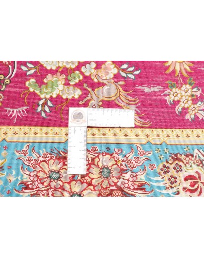 Tappeto Ghom seta Persia marrone grigio 100x148