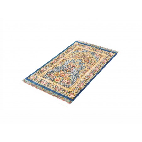 Tappeto Ghom seta Persia beige grigio 59x97