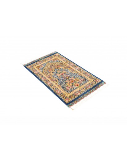Tappeto Ghom seta Persia beige grigio 59x97