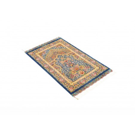 Tappeto Ghom seta Persia beige grigio 59x97