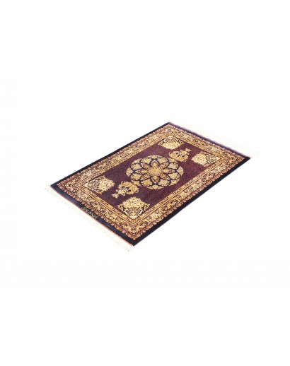 Tappeto Ghom seta Persia marrone 61x90