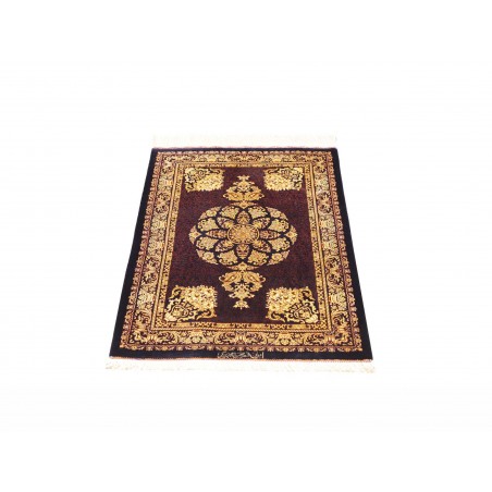 Tappeto Ghom seta Persia marrone 61x90
