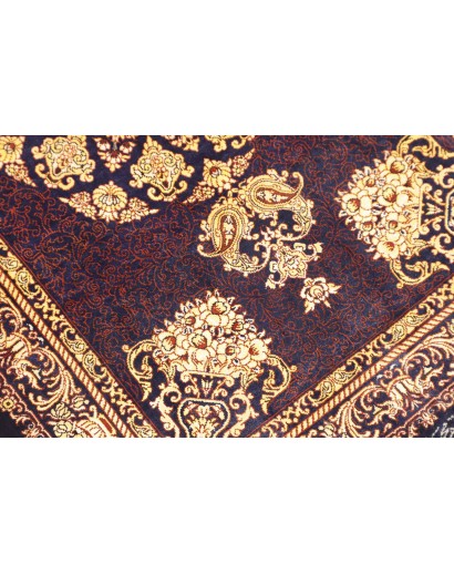 Tappeto Ghom seta Persia marrone 61x90