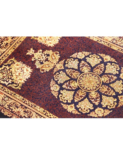 Tappeto Ghom seta Persia marrone 61x90