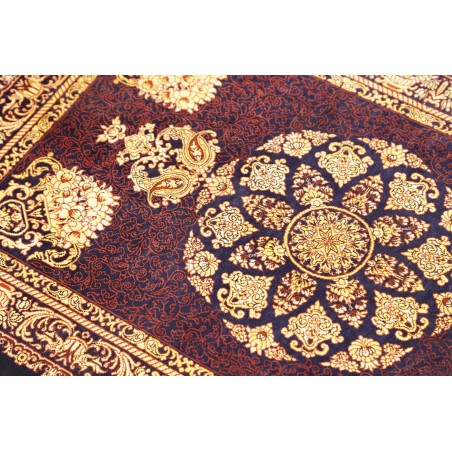 Tappeto Ghom seta Persia marrone 61x90