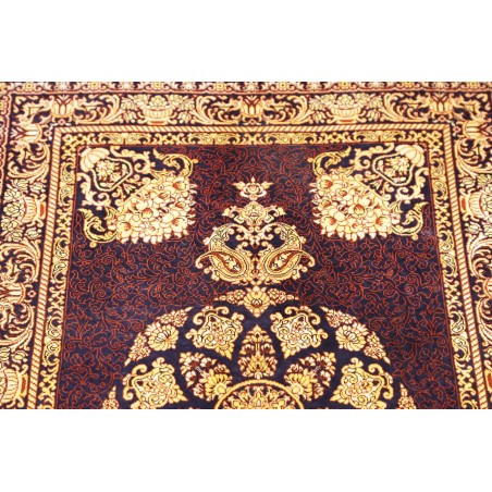 Tappeto Ghom seta Persia marrone 61x90