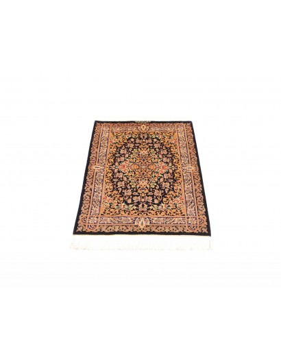 Tappeto Ghom seta Persia grigio beige 60x90