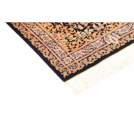Tappeto Ghom seta Persia grigio beige 60x90