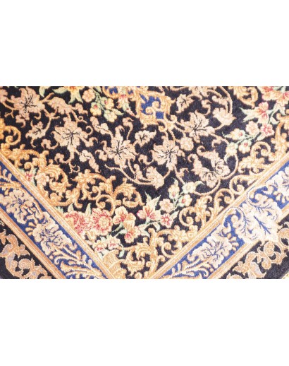 Tappeto Ghom seta Persia grigio beige 60x90