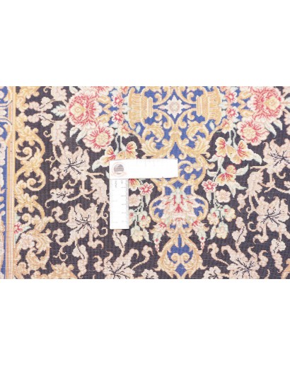 Tappeto Ghom seta Persia grigio beige 60x90