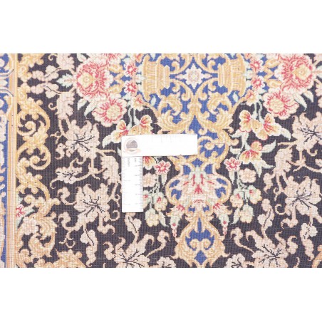 Tappeto Ghom seta Persia grigio beige 60x90