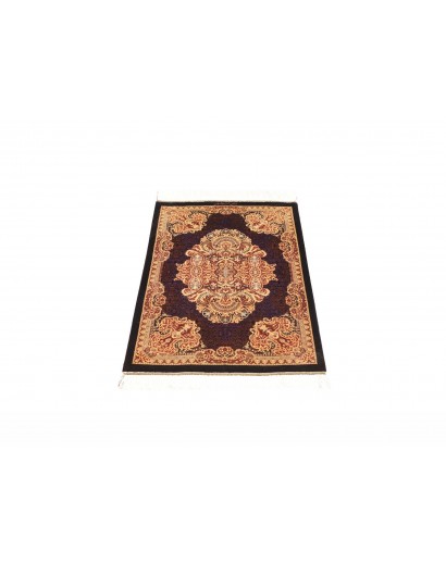 Tappeto Ghom seta Persia marrone 60x91