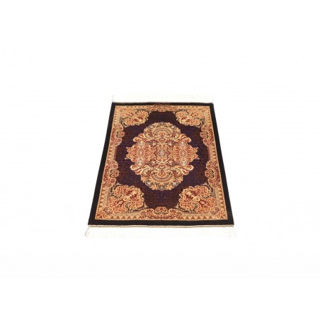 Tappeto Ghom seta Persia marrone 60x91